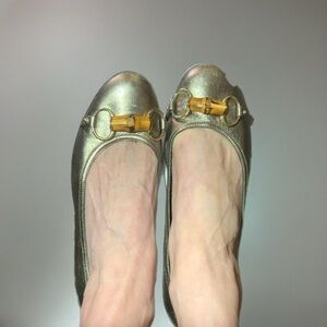 GUCCI Horsebit Metallic gold loafer. Handmade in Italy. Sz 9B